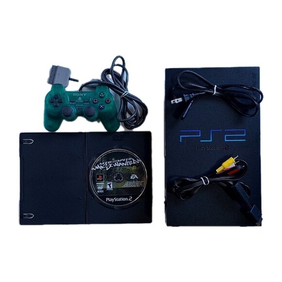 Playstation 2 CONSOLE WITH CONTROLLER & GAME ADAPTER SCPH-50001 BUNDLE - Picture 1 of 11